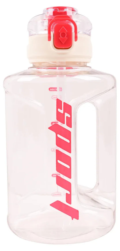 Sports Gym Plastic Water Bottle 2080ml with Flip Lid and Handle