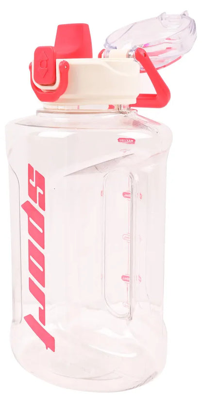 Sports Gym Plastic Water Bottle 2080ml with Flip Lid and Handle