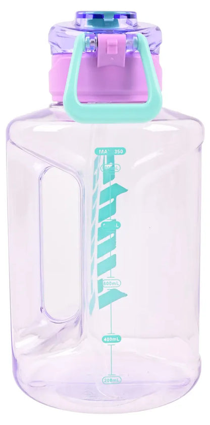 Sports Gym Plastic Water Bottle 2080ml with Flip Lid and Handle