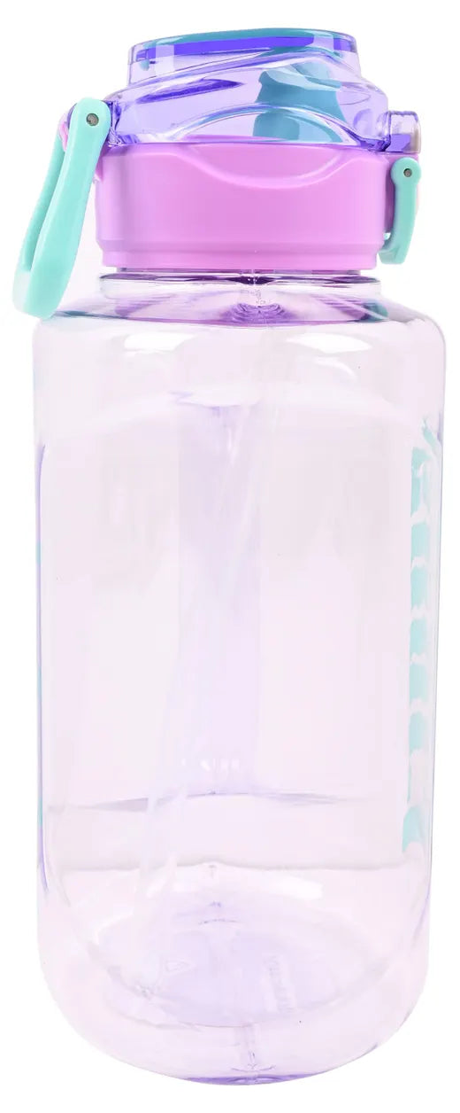 Sports Gym Plastic Water Bottle 2080ml with Flip Lid and Handle