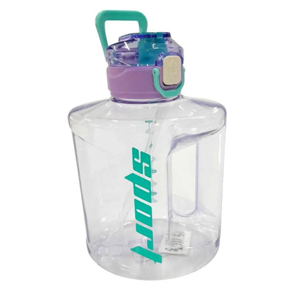 Sports Gym Plastic Water Bottle 2080ml with Flip Lid and Handle