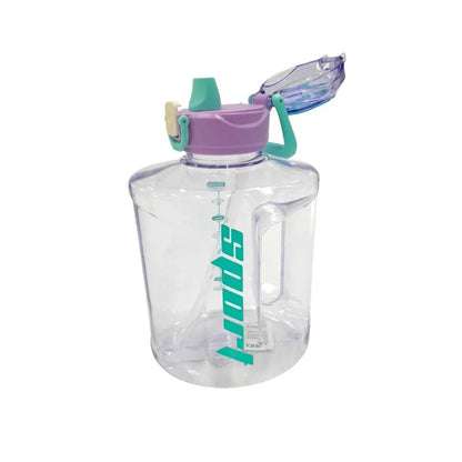 Sports Gym Plastic Water Bottle 2080ml with Flip Lid and Handle