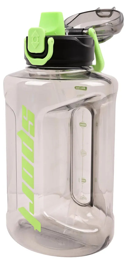 Sports Gym Plastic Water Bottle 2080ml with Flip Lid and Handle