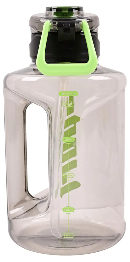 Sports Gym Plastic Water Bottle 2080ml with Flip Lid and Handle