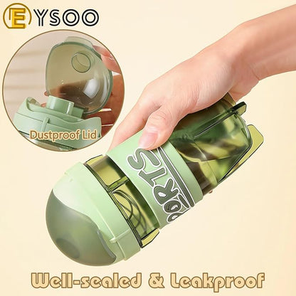 Sports Gym Shaker Bottle with Blender Ball and Carry Strap 600ml