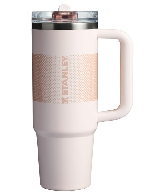 Stanley Quencher ProTour Flip Straw Tumbler with Leakproof Lid 40 oz | Built-In Straw and Handle | Cup Holder Compatible for Travel | Insulated Stainless Steel Cup | BPA-Free | Rose Quartz Fade