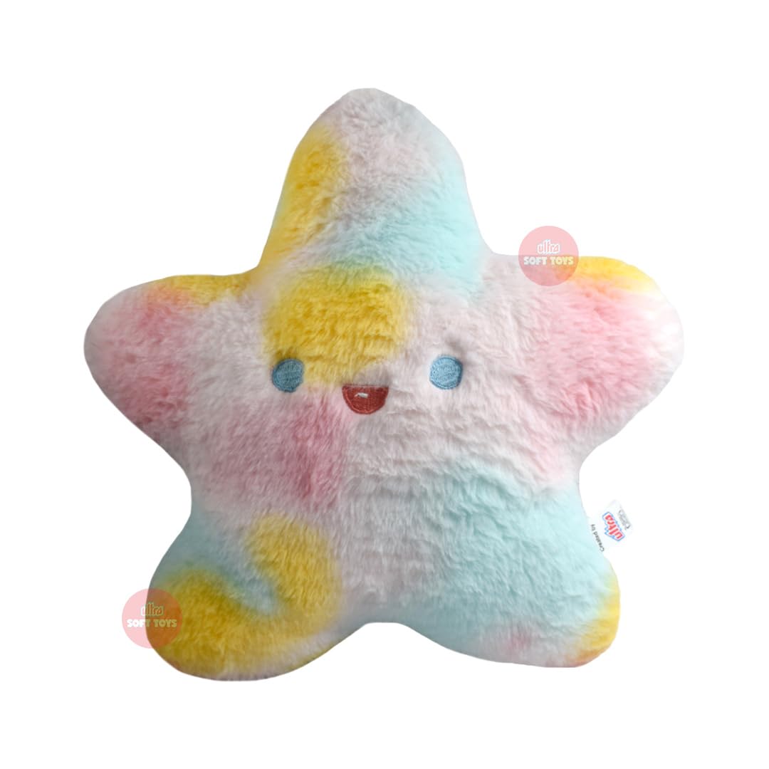 Multicolor Star Plush Soft Toy – Fluffy & Fully Stuffed 30cm