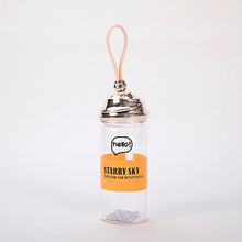 Starry Sky Glass Bottle with Silver Lid and Loop – 450ml