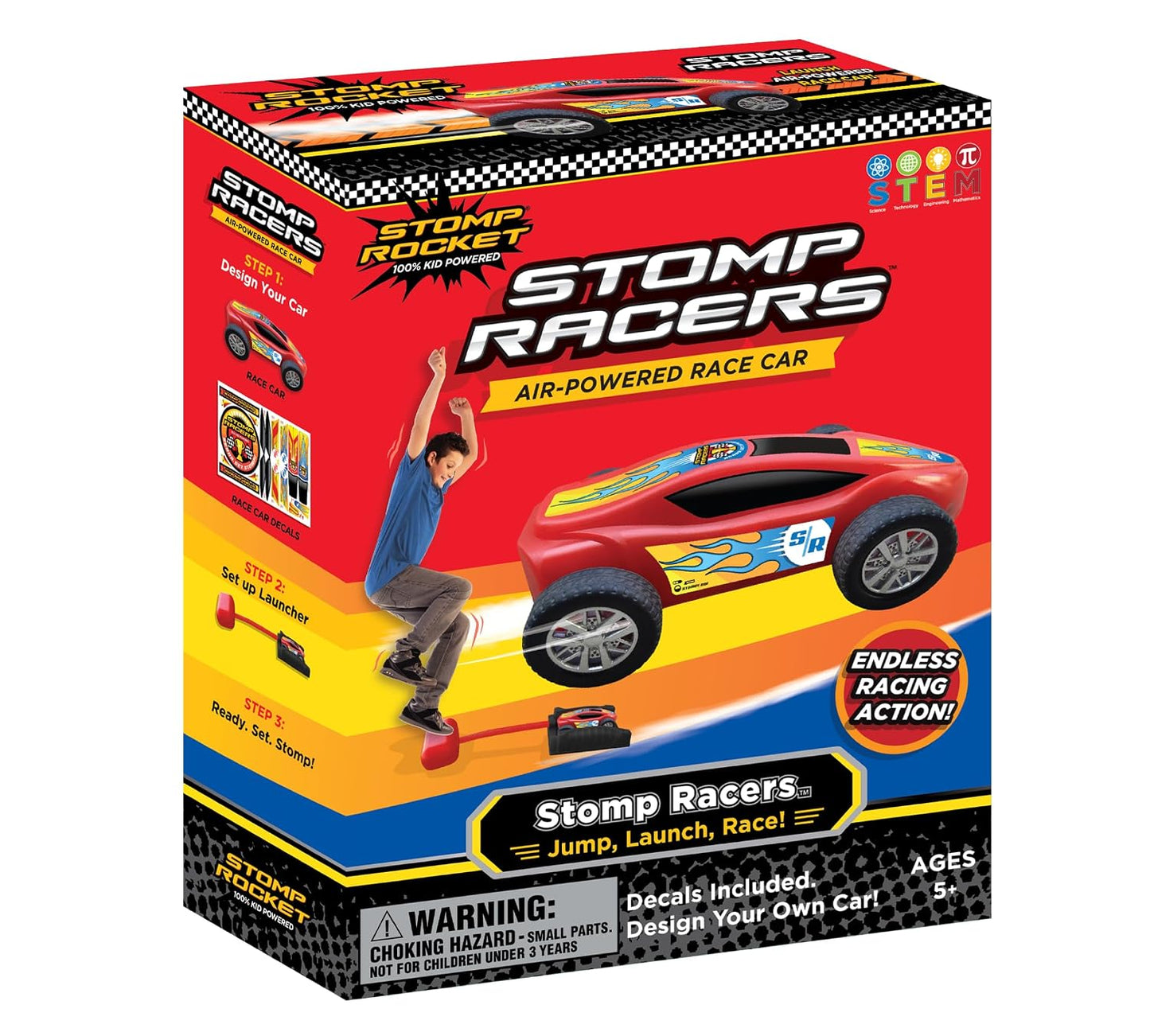 Stomp Racers Air-Powered Race Car Launch Toy
