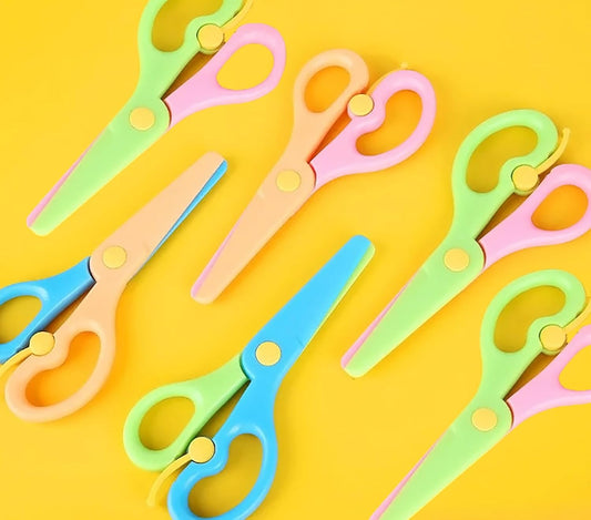 GLUN® Student Scissors Art and Craft Scissors for Paper Cutting, Cardboard and Greetings Designer Different Scissors Pack of 6