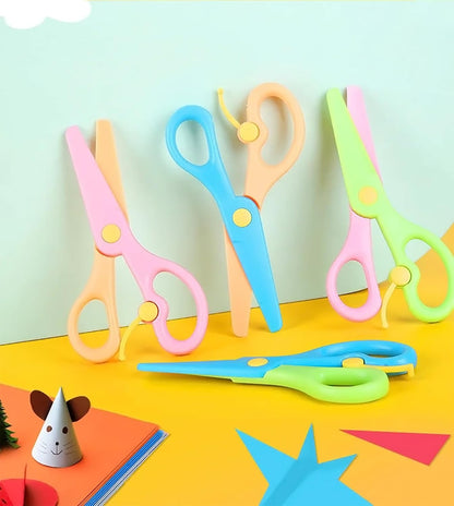 GLUN® Student Scissors Art and Craft Scissors for Paper Cutting, Cardboard and Greetings Designer Different Scissors Pack of 6