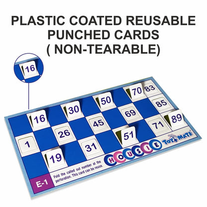 Toymate Jumbo Housie Board Board Game - 144 Reusable Folding Cards Bingo Lotto Tambola Family Game for All Adults and Kids