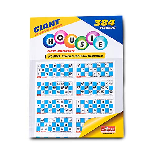 toymate Giant Housie Tambola Bingo Game Set | 384 Tickets & Sturdy Plastic Gameboard | No Pins or Pens Required | Family Party Game for Large Groups, Events, Kitty Parties & Gatherings