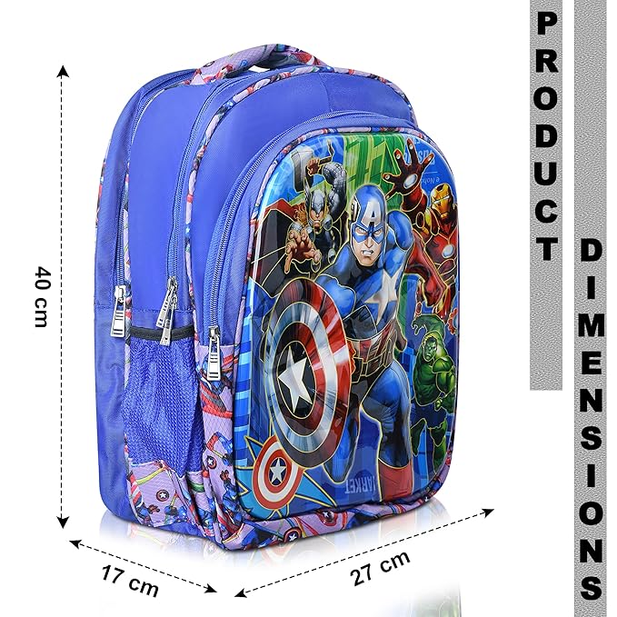 RBRN 3d School Bag For Boys And Girls Cartoon Printed Waterproof Backpack Bag Ideal For Small Kids Bag UKG Nursery 1st Class Girls School Bags 5-7 years 15 Inches