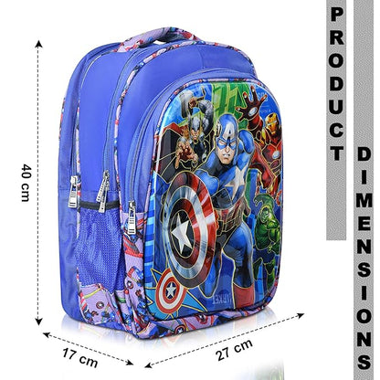 RBRN 3d School Bag For Boys And Girls Cartoon Printed Waterproof Backpack Bag Ideal For Small Kids Bag UKG Nursery 1st Class Girls School Bags 5-7 years 15 Inches