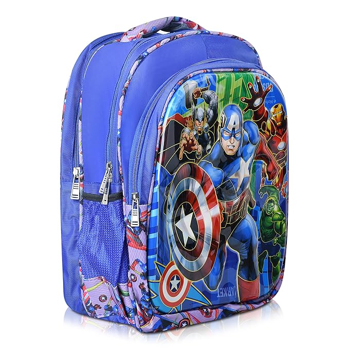 RBRN 3d School Bag For Boys And Girls Cartoon Printed Waterproof Backpack Bag Ideal For Small Kids Bag UKG Nursery 1st Class Girls School Bags 5-7 years 15 Inches