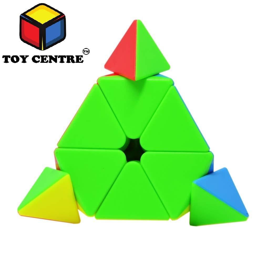 Toy Centre High Speed Super Smooth Pyraminx Cube Ultimate Puzzle Multicolor Brainstorming Toy Super Saver Pack (Pyraminx)