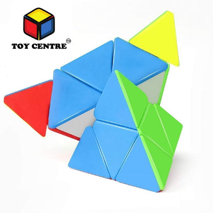 Toy Centre High Speed Super Smooth Pyraminx Cube Ultimate Puzzle Multicolor Brainstorming Toy Super Saver Pack (Pyraminx)