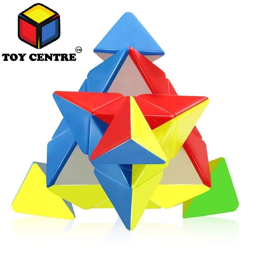 Toy Centre High Speed Super Smooth Pyraminx Cube Ultimate Puzzle Multicolor Brainstorming Toy Super Saver Pack (Pyraminx)