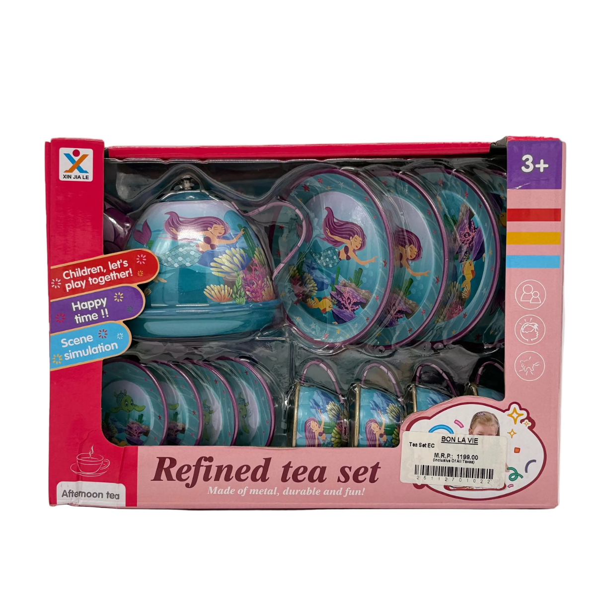Refined Metal Tea Set – 15 Pcs Afternoon Tea Play Set