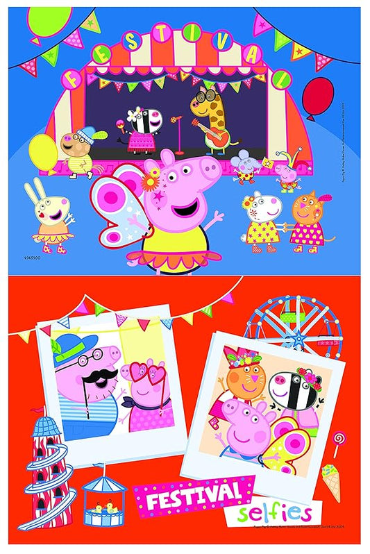 Funskool-Peppas Time to Celebrate,Educational,2x12 Pieces,Puzzle,for 3 Year Old Kids and Above,Toy, Multicolor