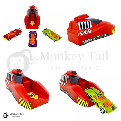 ToyBoi Rapid Launcher Play Set with 3 Die-Cast Metal Master Racer Cars