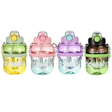 Trendy Gym Plastic Water Bottle 1250ml with Chain Strap and Straw