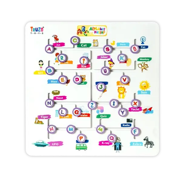Alphabet Master Puzzle Game|ABCD Jigsaw Puzzle Preschool Learning Improve Vocabulary, Alphabet Maze Puzzle, Fine Motor Skills Toys for 2yrs Above Boys Girls,Learning Educational Board for Kids