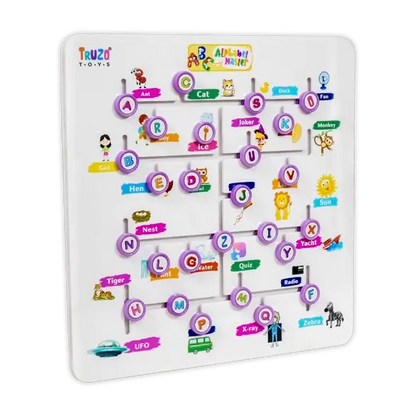 Alphabet Master Puzzle Game|ABCD Jigsaw Puzzle Preschool Learning Improve Vocabulary, Alphabet Maze Puzzle, Fine Motor Skills Toys for 2yrs Above Boys Girls,Learning Educational Board for Kids