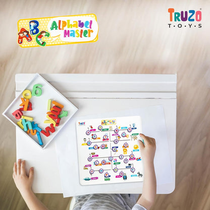 Alphabet Master Puzzle Game|ABCD Jigsaw Puzzle Preschool Learning Improve Vocabulary, Alphabet Maze Puzzle, Fine Motor Skills Toys for 2yrs Above Boys Girls,Learning Educational Board for Kids