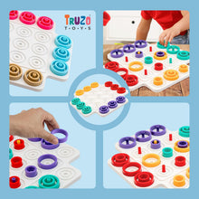 Truzo Krazy Rings – Brain Teaser Strategy Board Game for Kids & Families (Ages 3+)