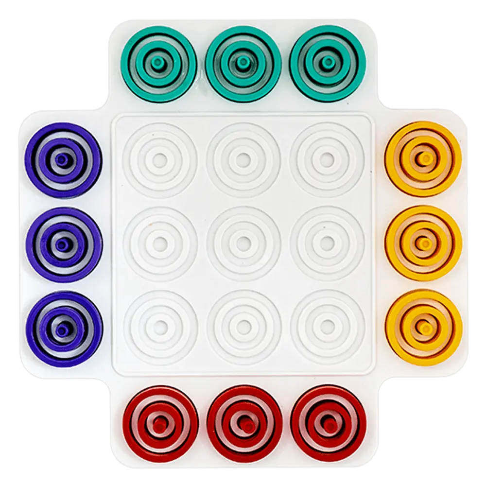 Krazy Rings|Brain Teasers Toy Jigsaw Intelligence Puzzle |Educational Puzzle Game for Kids | 3D Strategy Board Game with Colorful Rings |Multicoloour