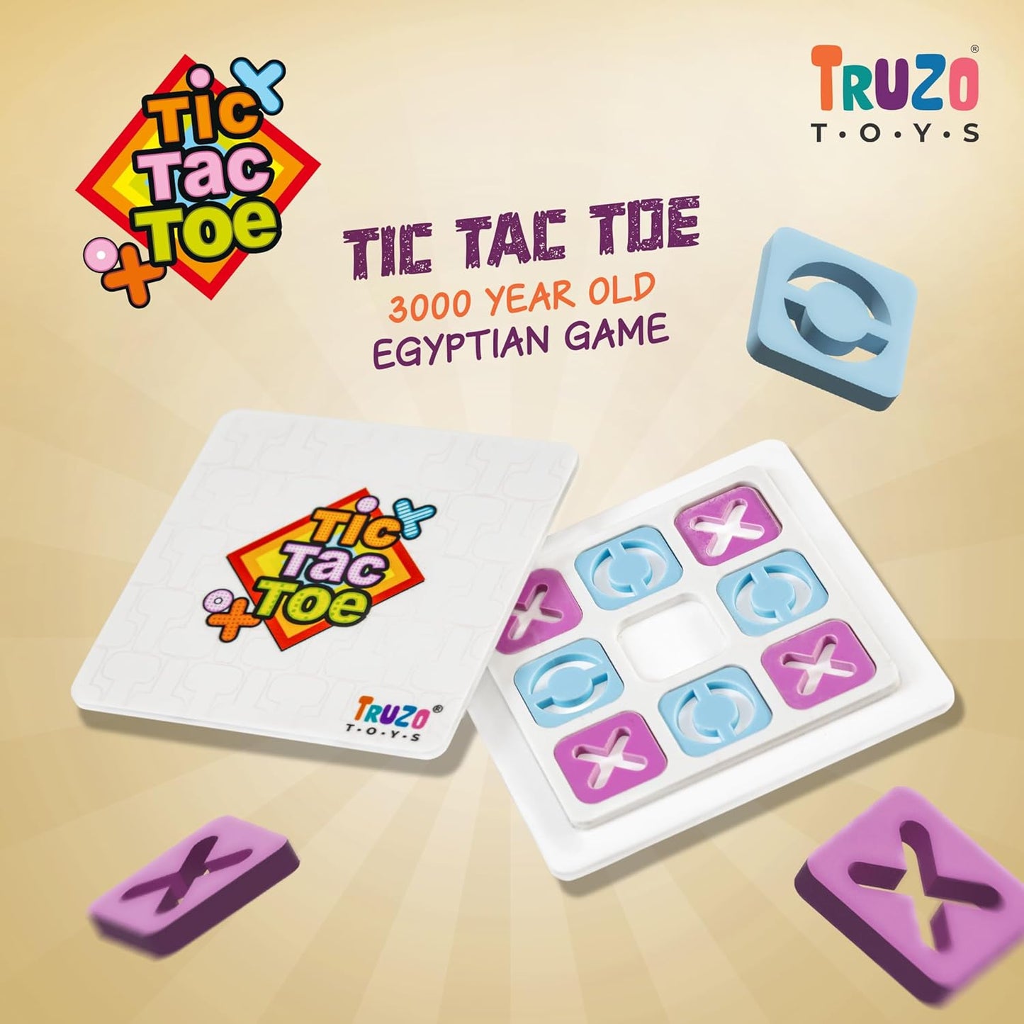 Tic Tac Toe Game for Kids | Take N Play — Anywhere Tic-Tac-Toe — Easy to Use, Hard to Lose — Fun on The Go! — for Ages 3+ | White