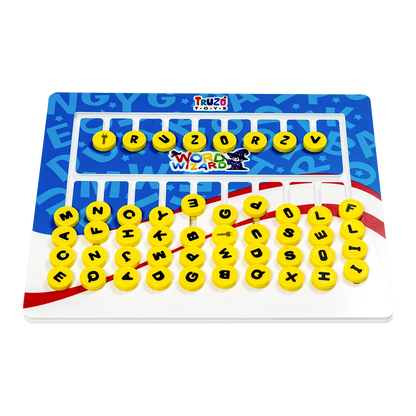 Truzo Word Wizard Spelling Board Game for Kids 26 Cards, 100+ Challenges