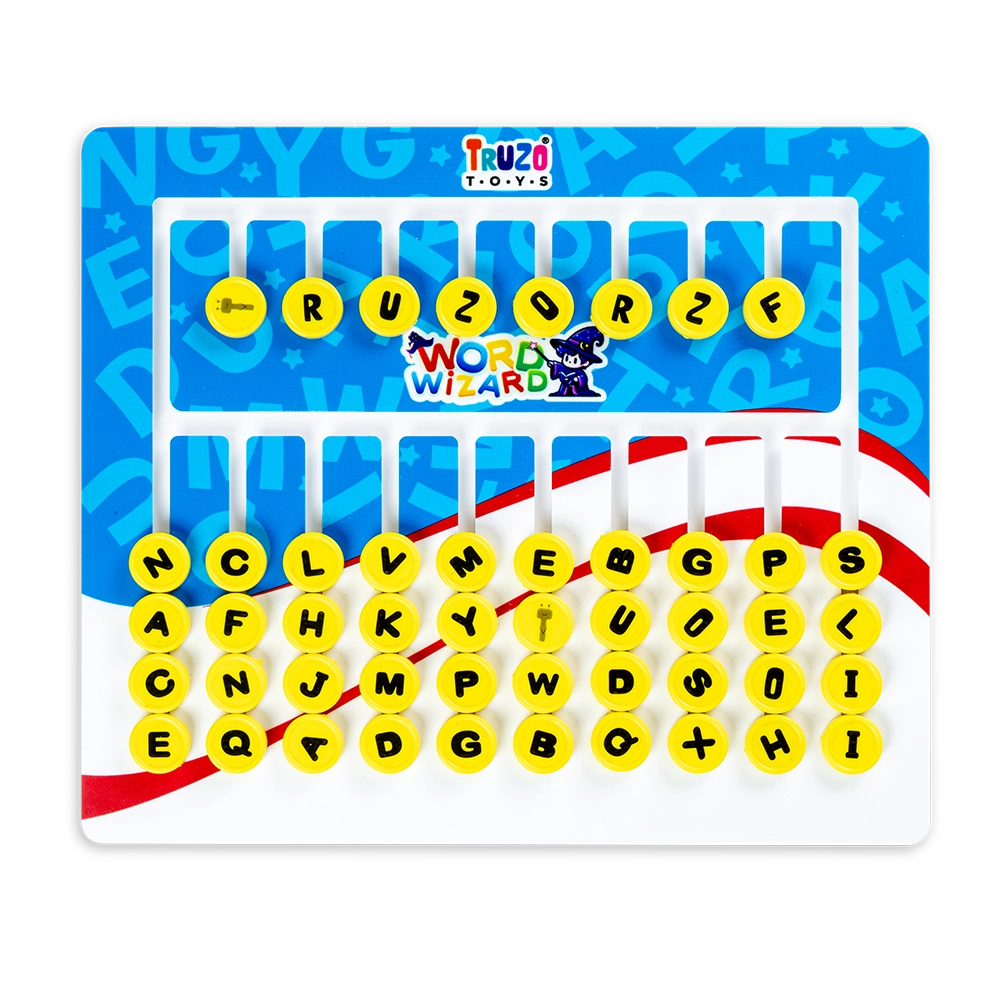 Truzo Word Wizard Spelling Board Game for Kids 26 Cards, 100+ Challenges
