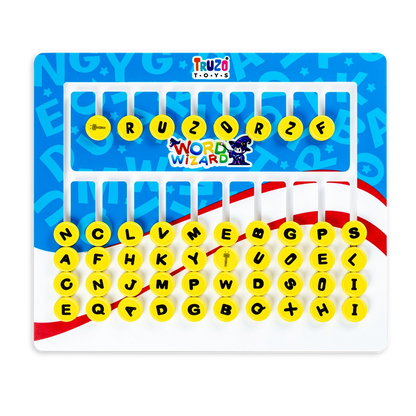 Truzo Word Wizard Spelling Board Game for Kids 26 Cards, 100+ Challenges
