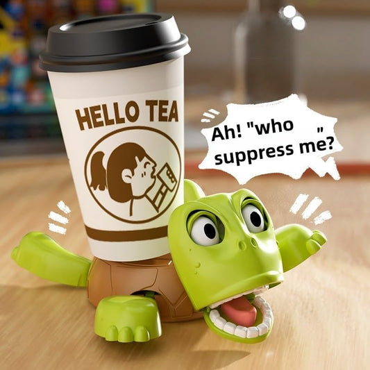 Turtle Coaster, 3D Printed Funny Tea Coasters with Interactive Expression, Turtle Cup Holder, Insulated Drink Mat for Coffee and Wine Glasses, Home Decor and Kitchen Accessories(Light Green)