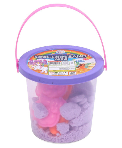 Ratna's Unicorn Kinetic Sand Mini Bucket with Moulds – 200g