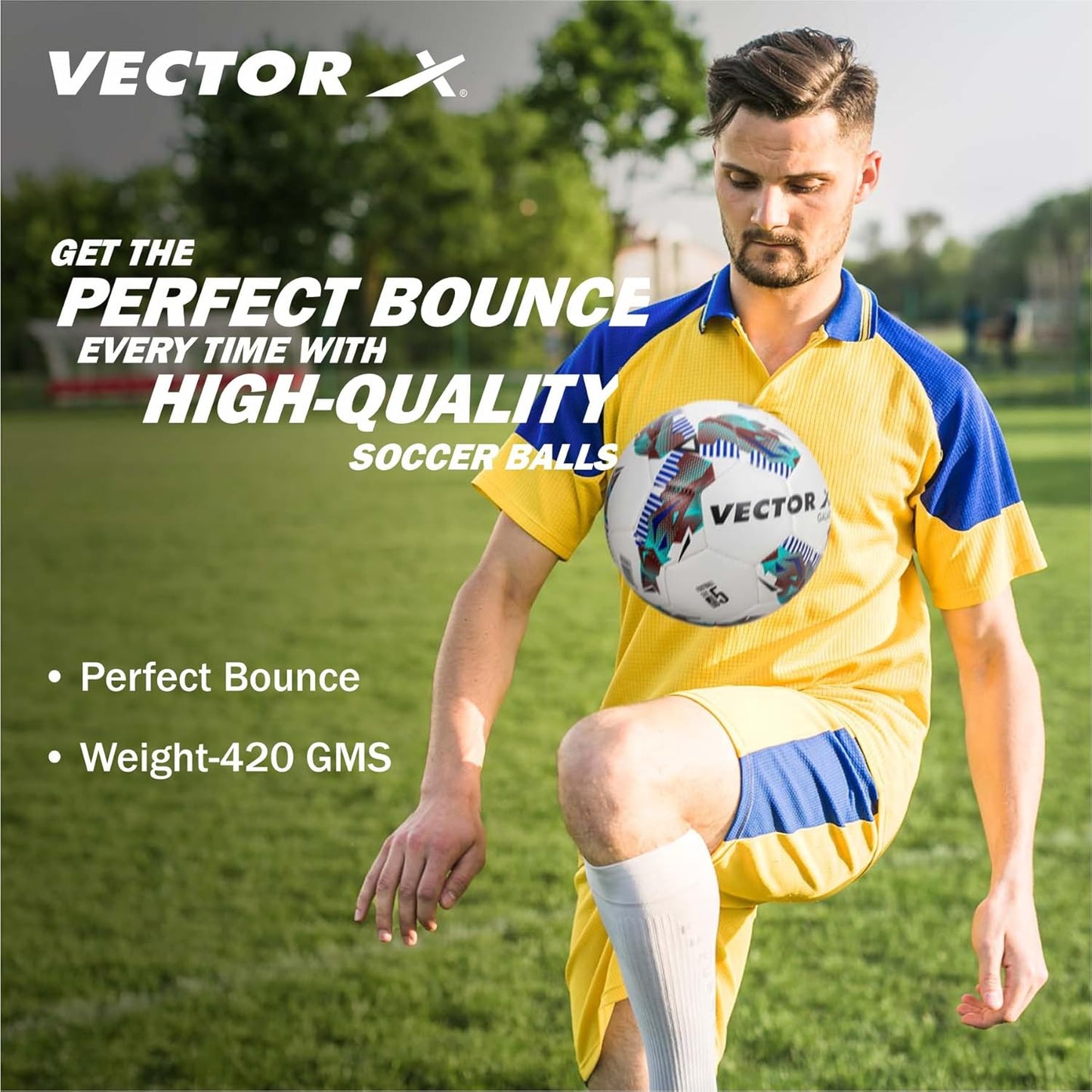Vector X Galaxy TPU Machine Stitched Football | Training | Match | Sports | Playing | Practice | Indoor & Outdoor Ball | Durable & Water-Resistant Football for Practice (Green) Size : 5