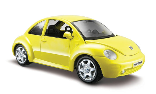 Daji Yellow car Volkswagen Beetle Alloy Simulation Car Model Sound and Light Pull Back Toy Car 1:32 Sophisticated Gift Choice.