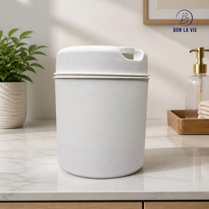 Desktop Dustbin White Small Mini Trash Can for Table and Desk