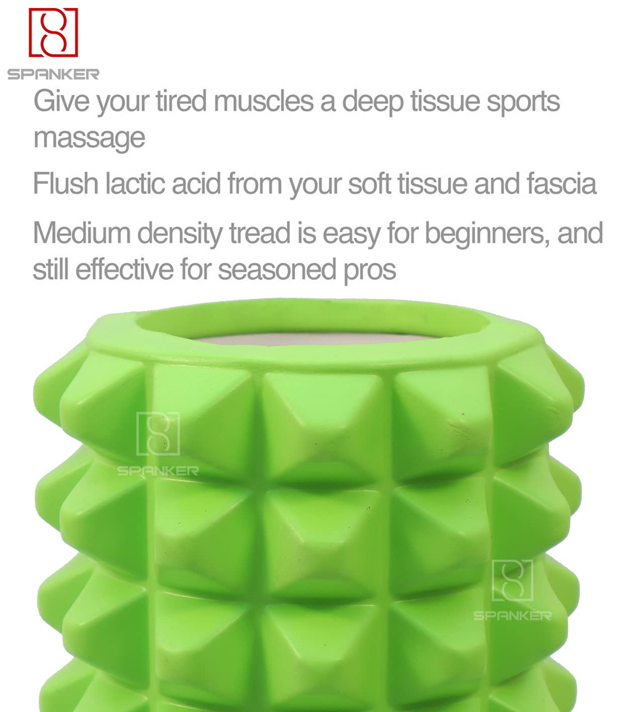 Half-Diamond Foam Yoga Roller for Massage and Exercise