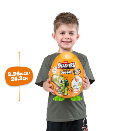 Smashers Junior Dino Dig Small Egg, Triceratops, by ZURU 12+ Surprises, Dinosaur Preschool Toys, Build Construct Sensory Play 18 Months - 3 Years (Triceratops)