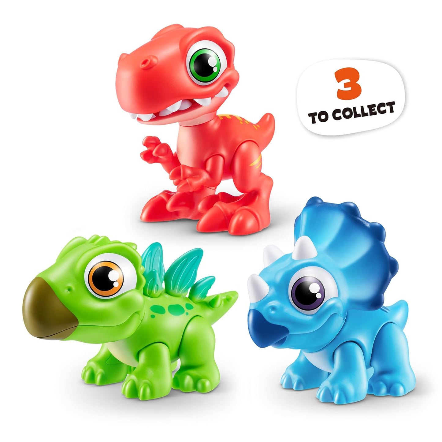 Smashers Junior Dino Dig Small Egg, Triceratops, by ZURU 12+ Surprises, Dinosaur Preschool Toys, Build Construct Sensory Play 18 Months - 3 Years (Triceratops)