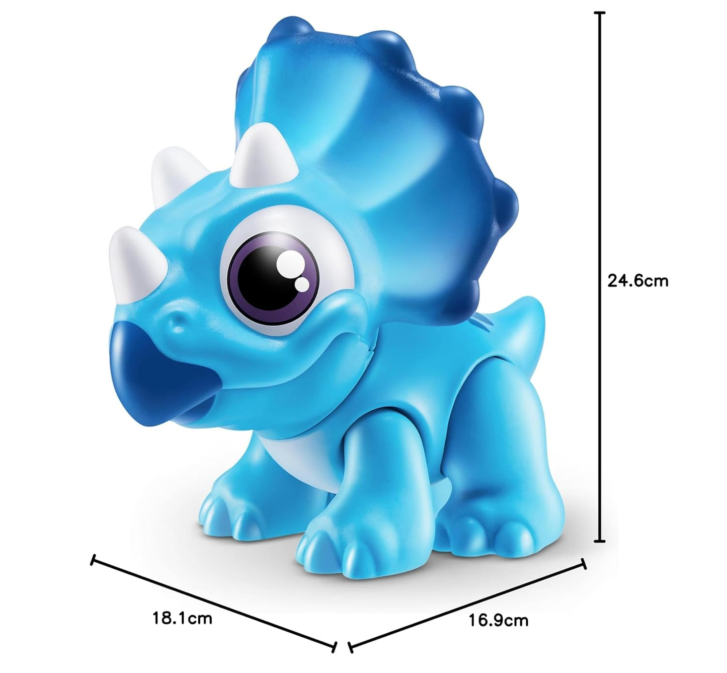 Smashers Junior Dino Dig Small Egg, Triceratops, by ZURU 12+ Surprises, Dinosaur Preschool Toys, Build Construct Sensory Play 18 Months - 3 Years (Triceratops)