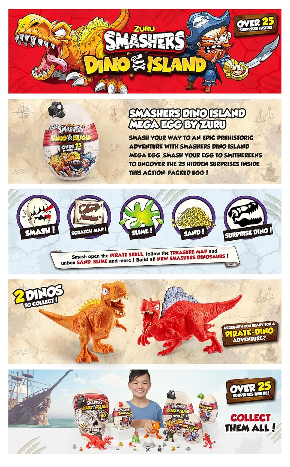 SMASHERS DINO ISLAND - MEGA EGG