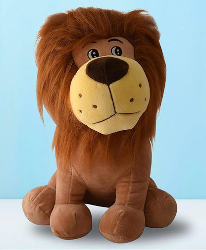 Tickles Sitting Jungle Lion Alex Soft Stuffed Plush Animal Toy for Kids Room (Size: 40 cm Color: Brown)