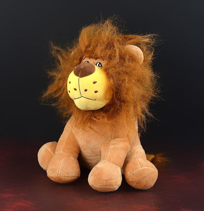Tickles Sitting Jungle Lion Alex Soft Stuffed Plush Animal Toy for Kids Room (Size: 40 cm Color: Brown)