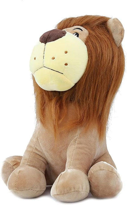 Tickles Sitting Jungle Lion Alex Soft Stuffed Plush Animal Toy for Kids Room (Size: 40 cm Color: Brown)