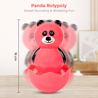 RATNA'S Panda Roly Poly Wobbling Toy with Sweet Sound, Ages 8+ Months
